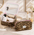 1pc Leopard Print Seam-Seam Makeup Bag