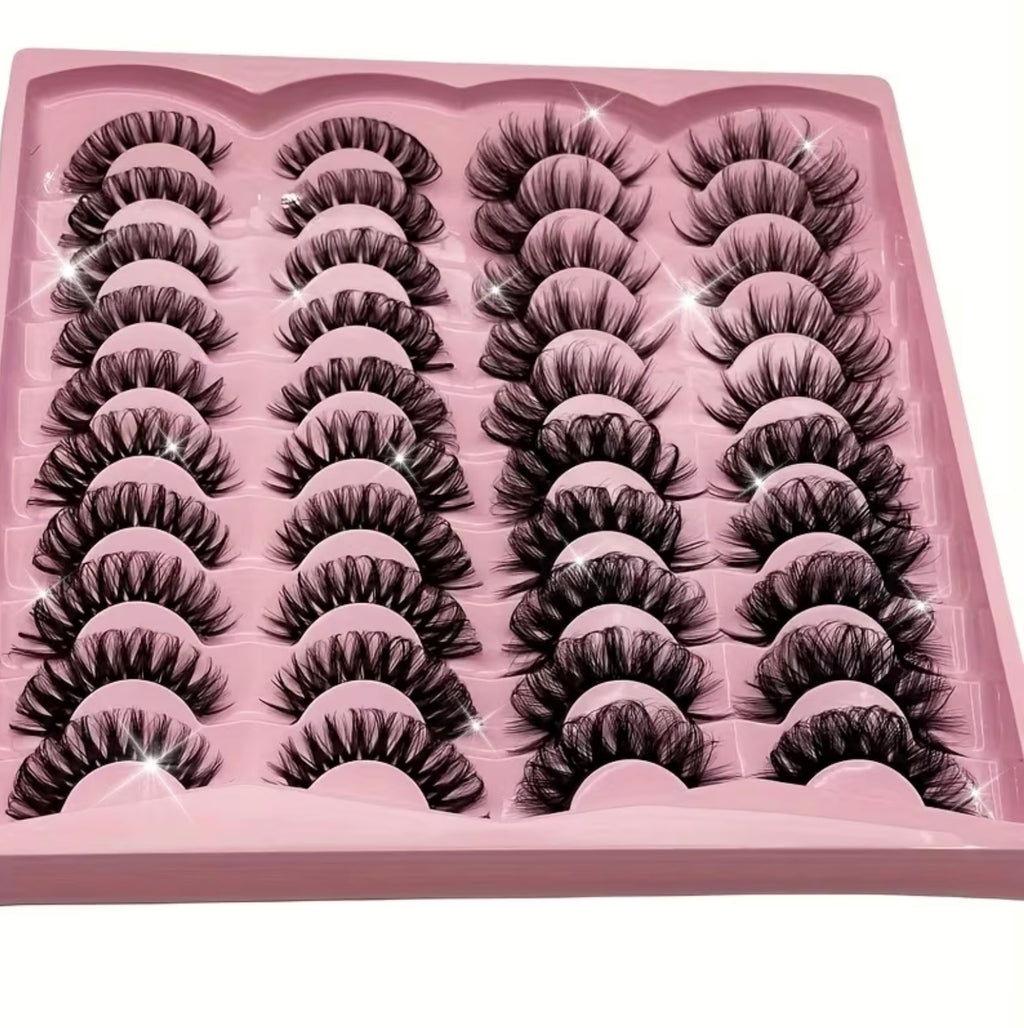 20 Pairs of Cat Eye Fluffy False Eyelashes