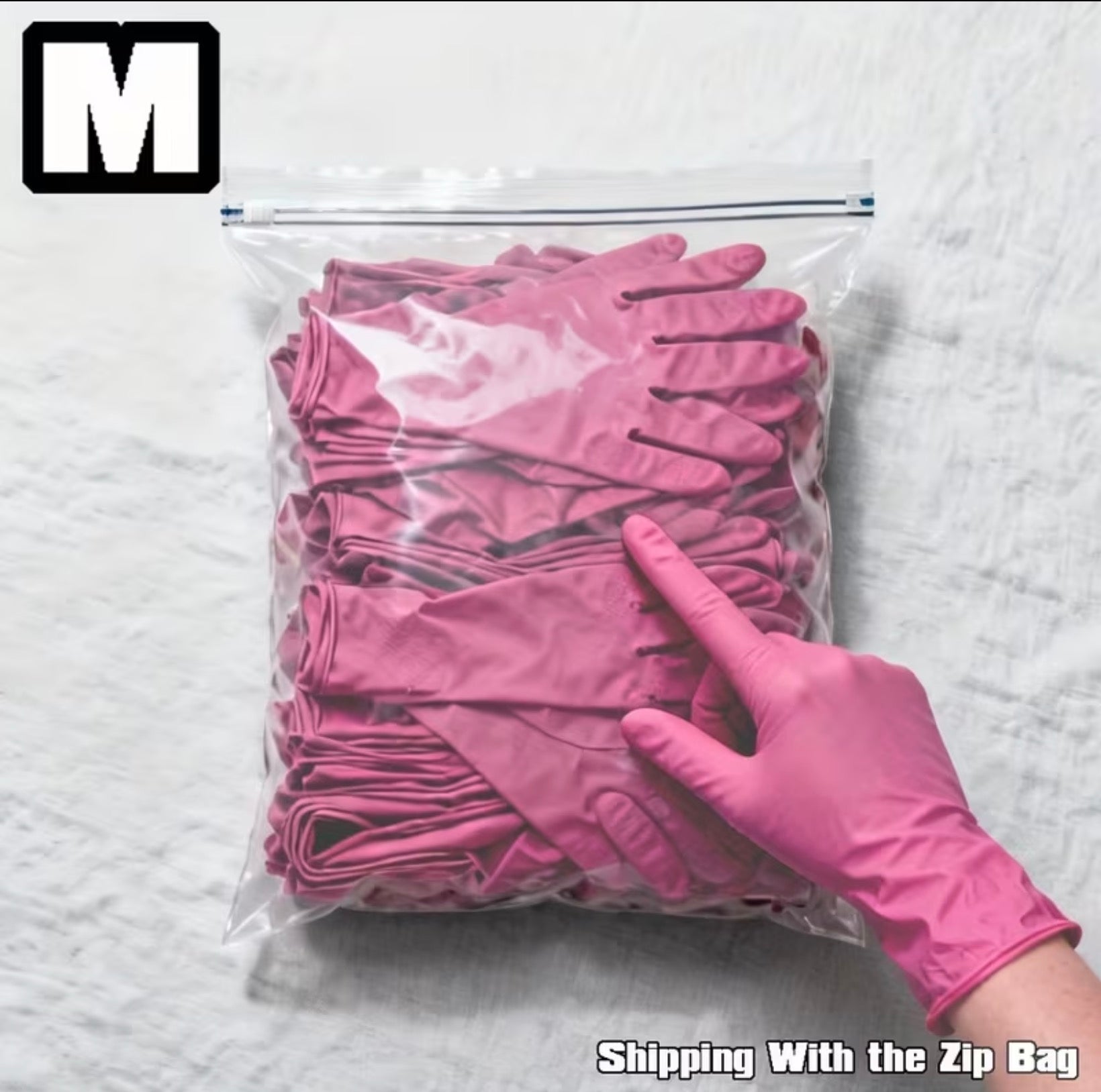 [Deep Pink Nitrile Gloves] 22/12 Count Deep Pink Disposable Nitrile Gloves