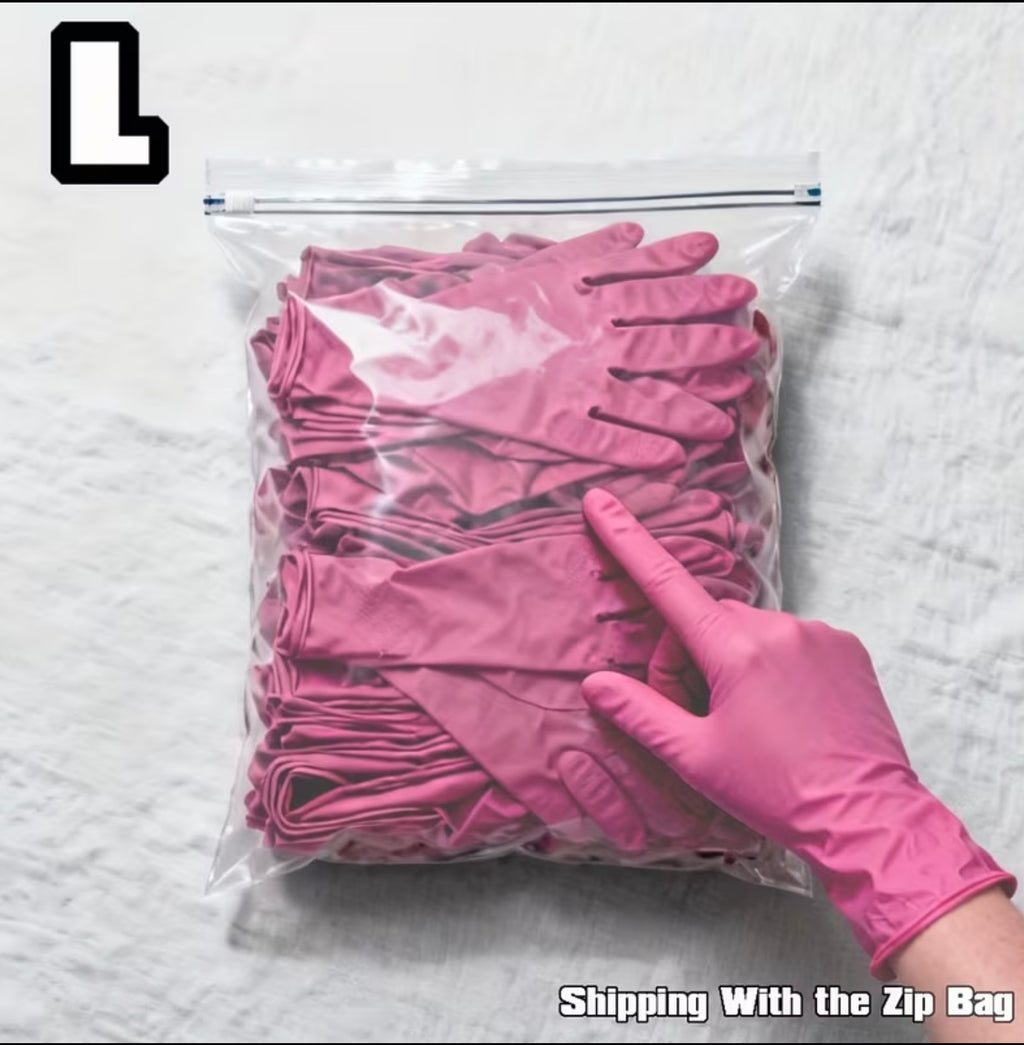 [Deep Pink Nitrile Gloves] 22/12 Count Deep Pink Disposable Nitrile Gloves