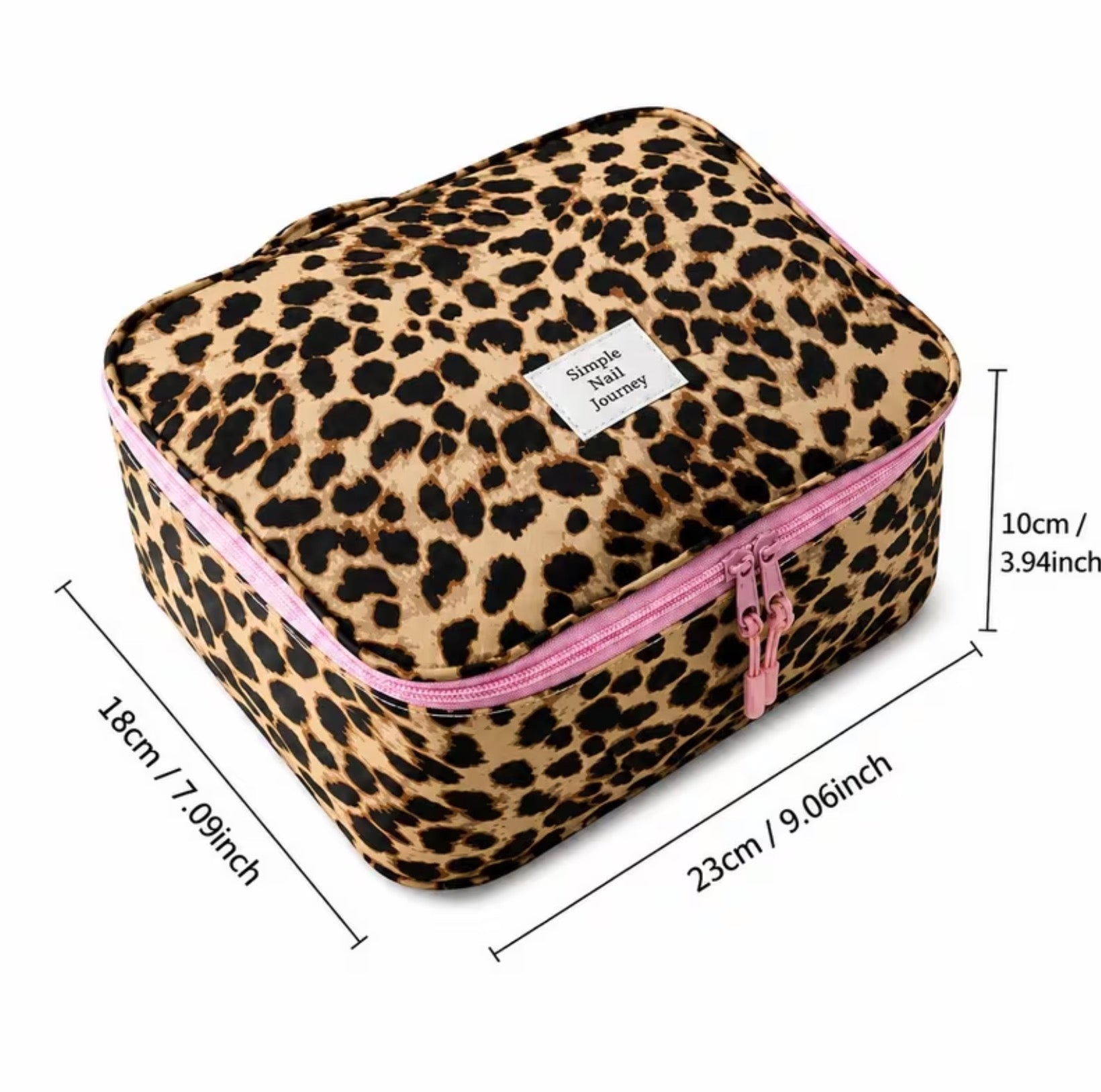 1pc Leopard Print Seam-Seam Makeup Bag