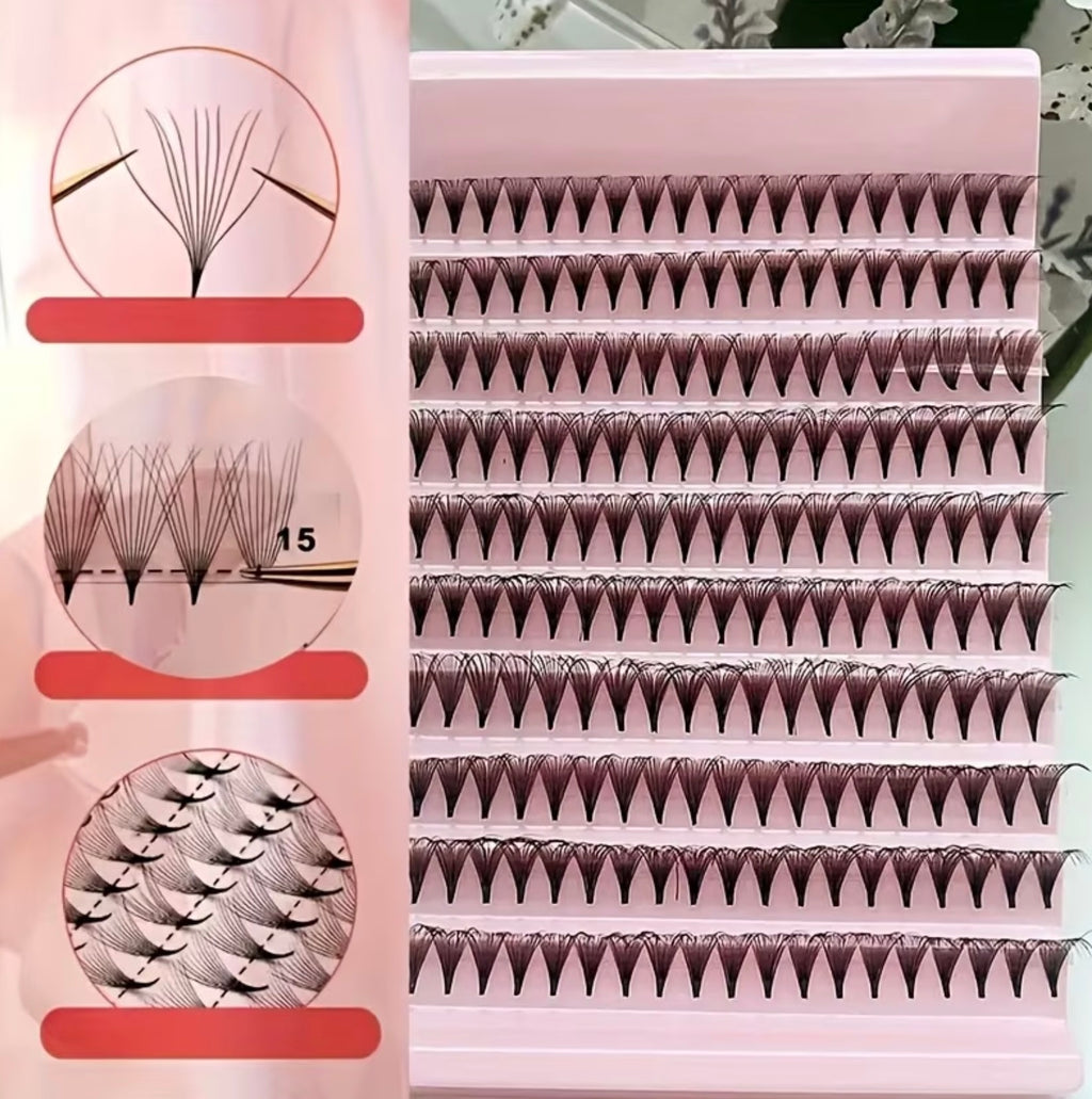 190pcs Pre HANDMADE Fan Eyelash Extensions