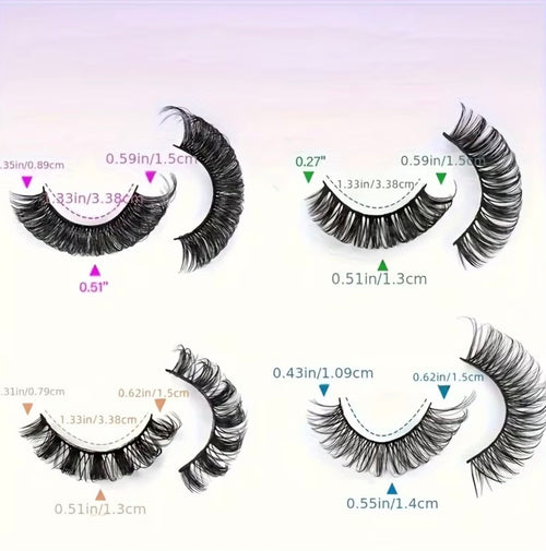 20 Pairs of Cat Eye Fluffy False Eyelashes